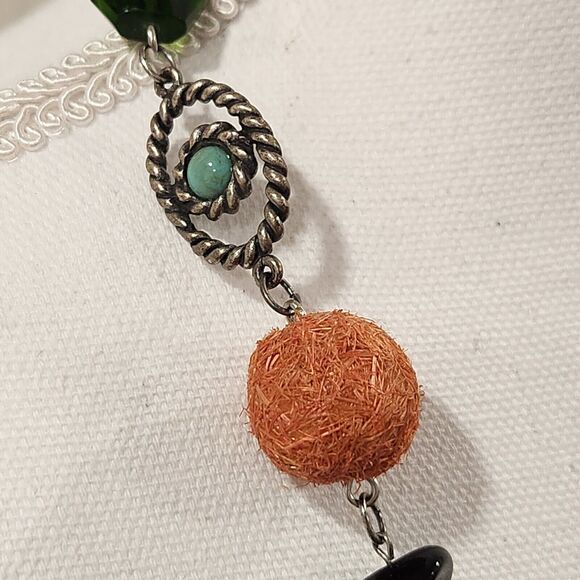 Chico's Necklace Multi-Colored Mixed Media Beaded Chain 34" - Picture 2 of 8